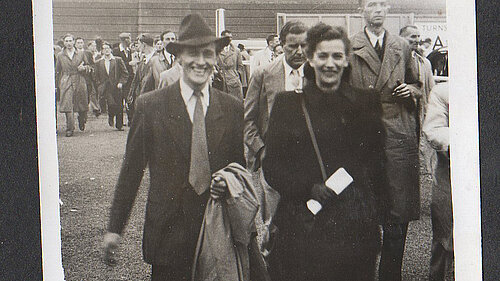 Hilda and Herberts Vesma at the Wembley Olympics